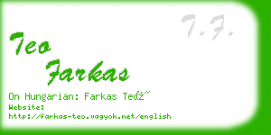 teo farkas business card